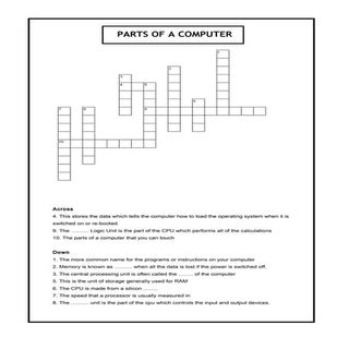 Parts of a computer crossword: Comp...