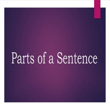 Sentence | PPT