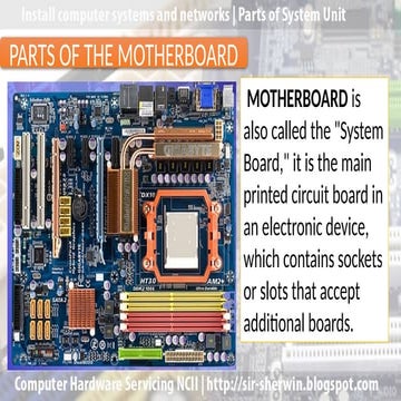 parts of motherboard 121215421512154.pptx