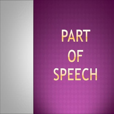 Parts of speech