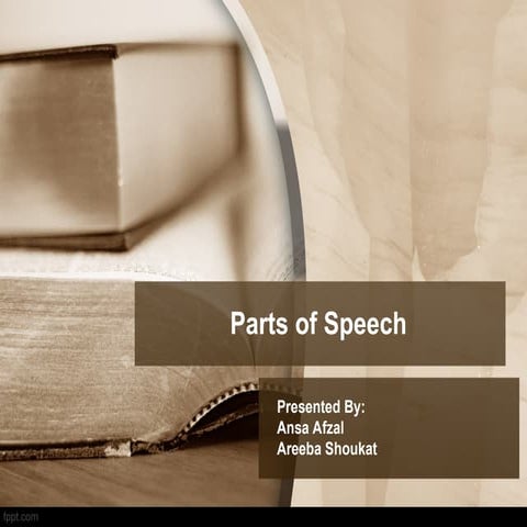 Comprehensive Guide to Parts of Speech in English Grammar | PPT