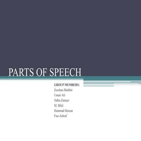 Parts of speech