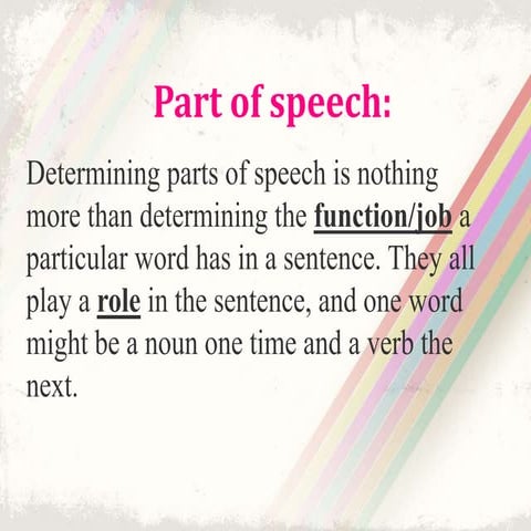 Parts of speech