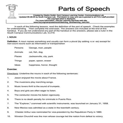 Parts of speech