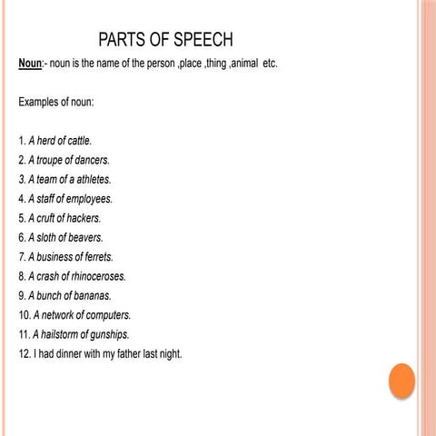 Parts of speech