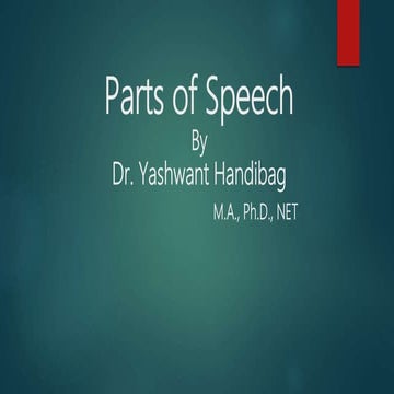 Parts of speech