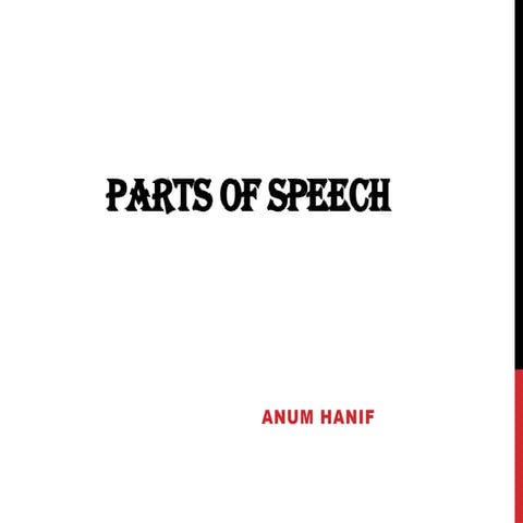 Title: Eight Parts of English Speech Guide | PPTX