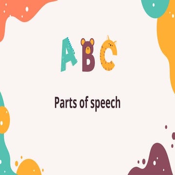 parts of speech -grammar parts of speech