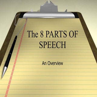 Parts of Speech Slideshow