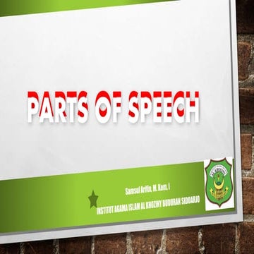 Parts of Speech