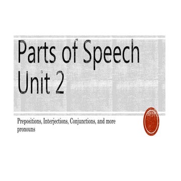Parts of Speech