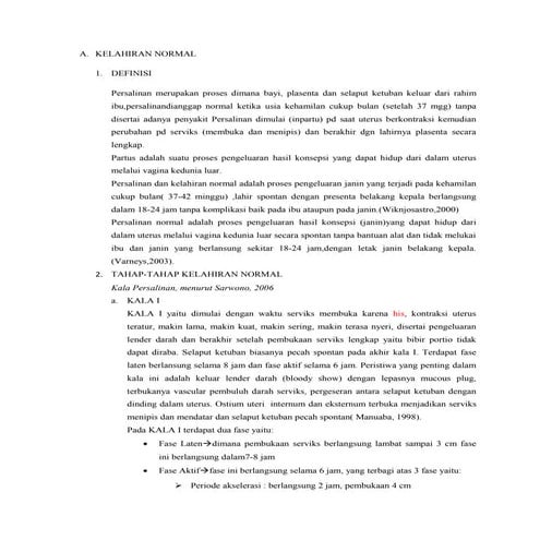 Mekanisme Persalinan Normal | PPTX