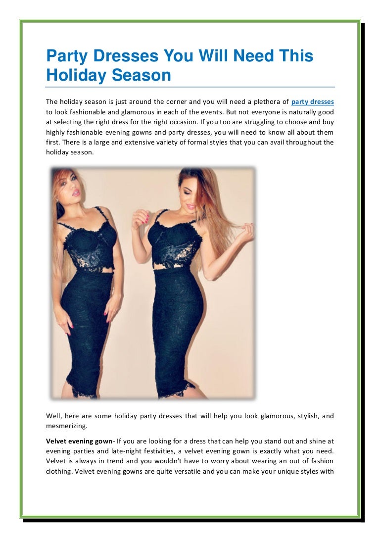 holiday party gowns