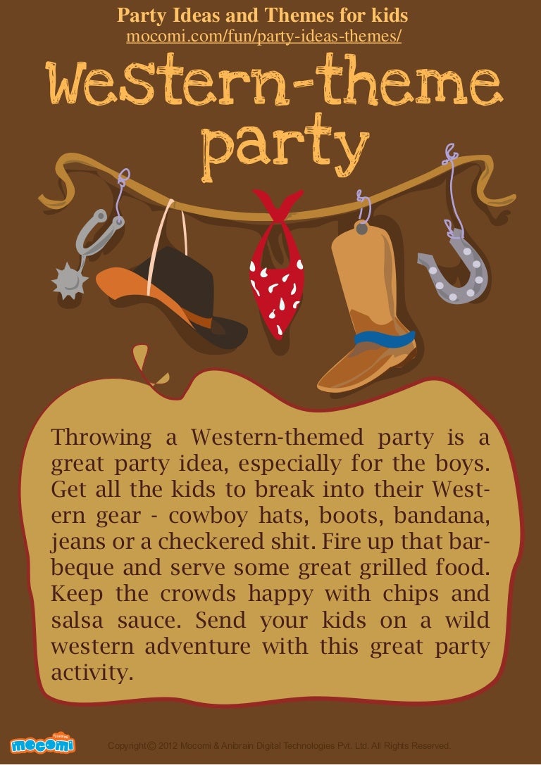 Western Theme Party for Kids