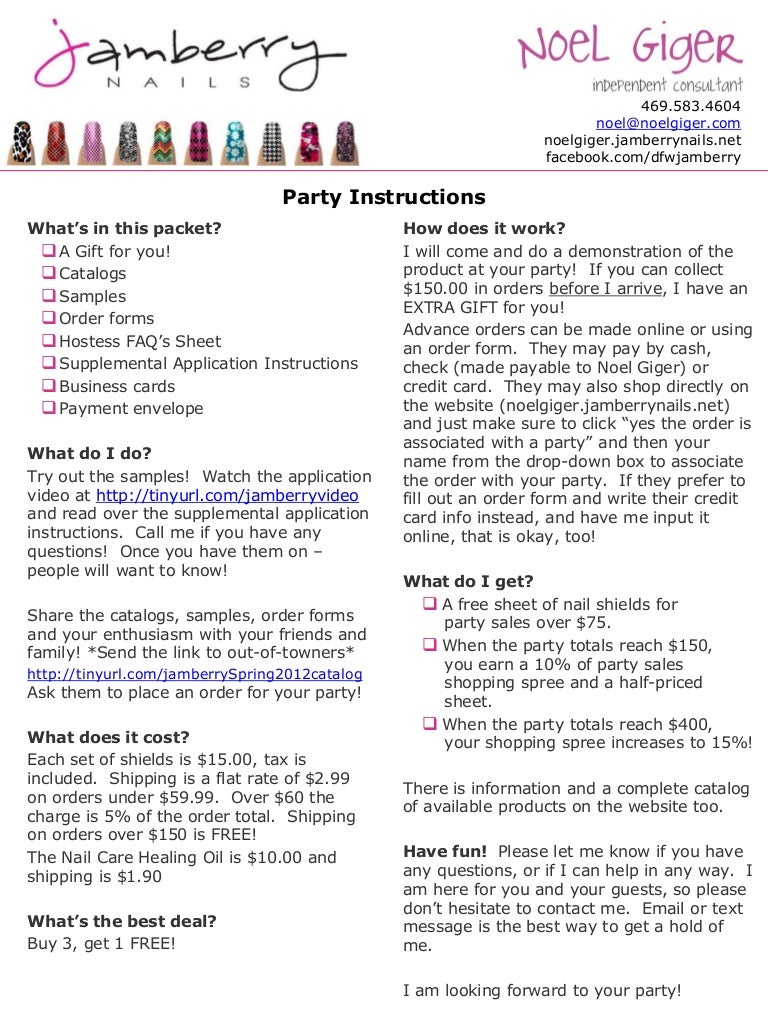 party-instructions