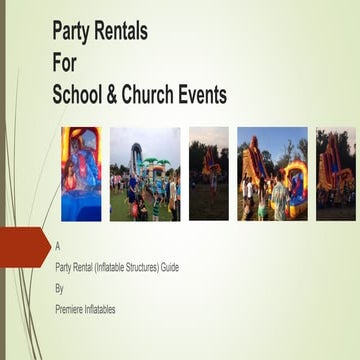 Party rentals for school & church events.