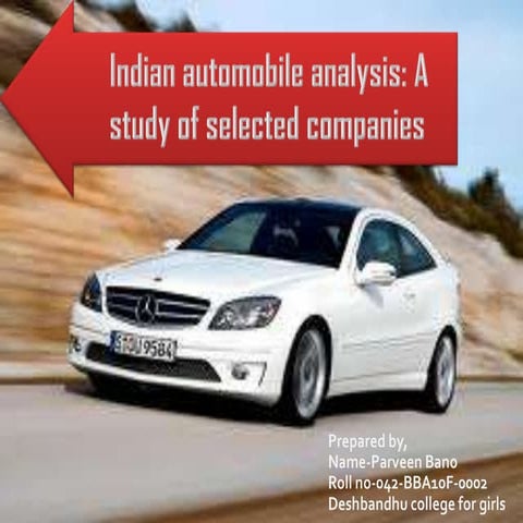 Indian auto mobile analysis