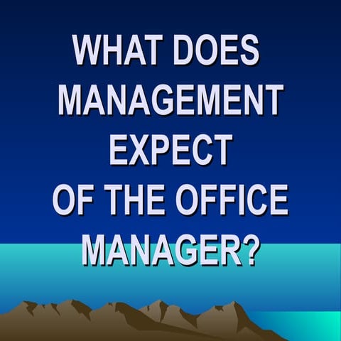  what does management 