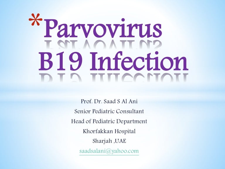 Parvovirus b19 infection