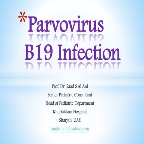 Parvovirus b19 infection