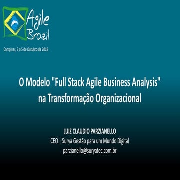 O Modelo "Full Stack Agile Business Analysis" na Transformação Organizacional