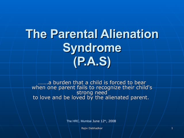 Parental Alienation Syndrome