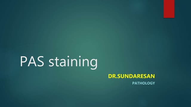 Pas staining 
