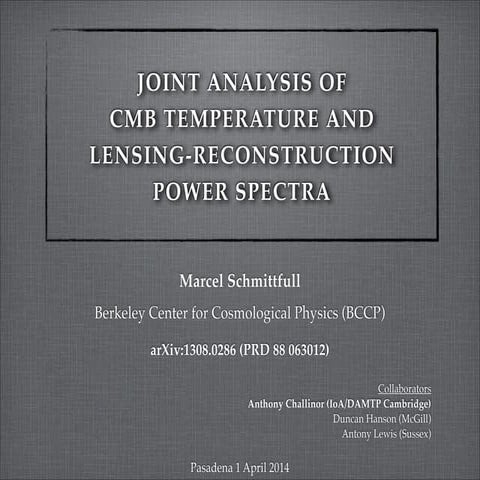 Joint analysis of CMB temperature and lensing-reconstruction power spectra