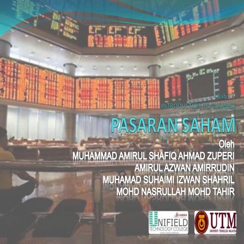 Introduction To Business - Pasaran Saham