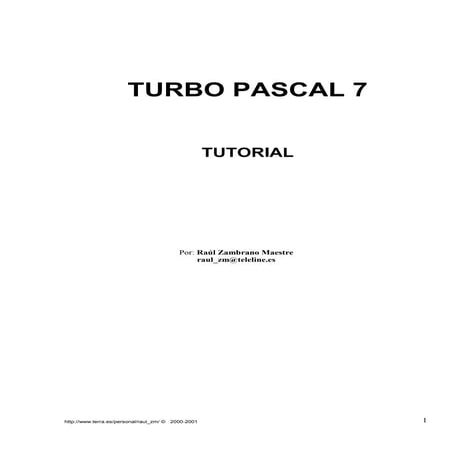 TUTORIAL DE PASCAL | PDF