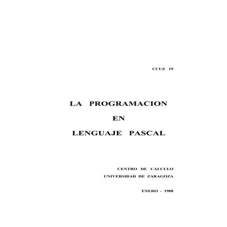 Lenguaje de programación: Pascal | PPTX