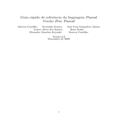 Guia Rápido Da Linguagem Pascal