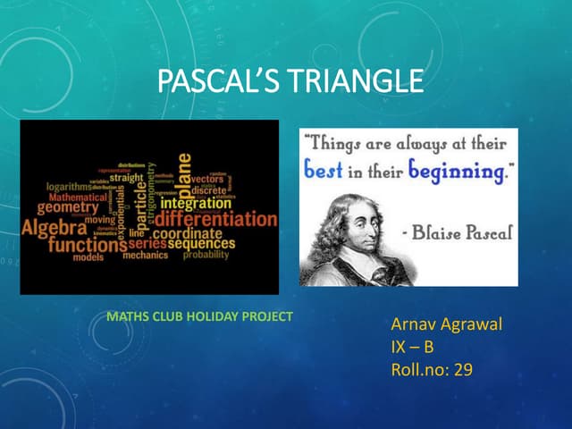 Pascal's triangle 