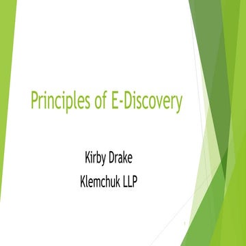 PASCCO - Principles of E-Discovery