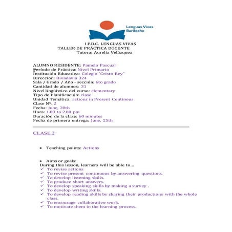 LESSON PLAN (TASK-BASED WRITING) | PDF