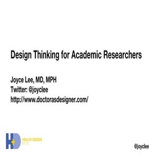 Design Thinking for Academic Resear...