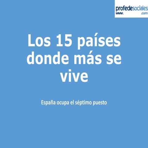 Los países más longevos