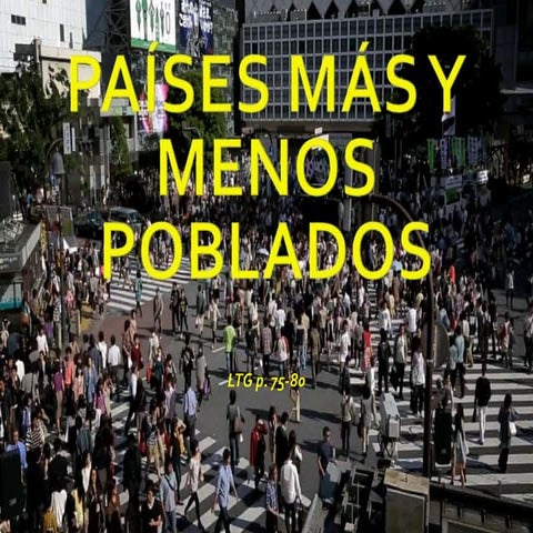 Países más y menos poblados