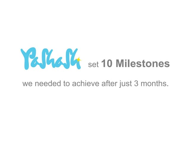 Pashash 3-Month Milestones