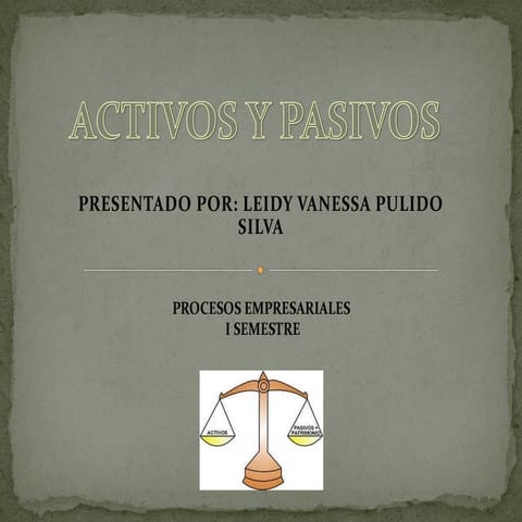 Pasivos y activos