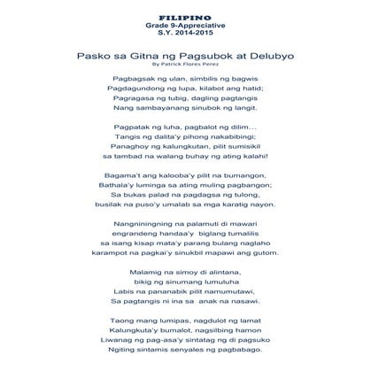 Pasko sa gitna ng pagsubok at delubyo original