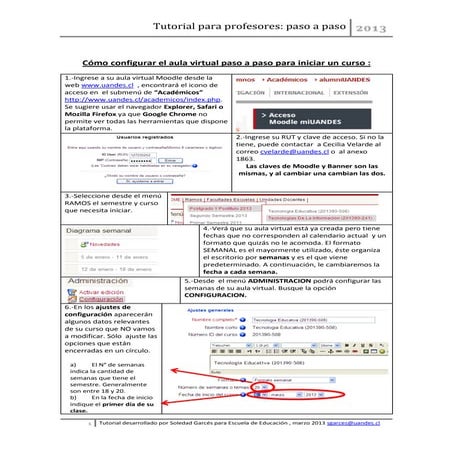 Paso a paso para configurar un aula virtual en Moodle al inicio de semestre