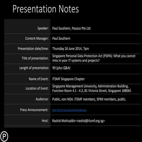 Pasoco ITSMF,SPMI-PDPA-140626-public