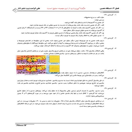  پاسخ نامه ی تست های فصل 2 جزوه ی سال سوم