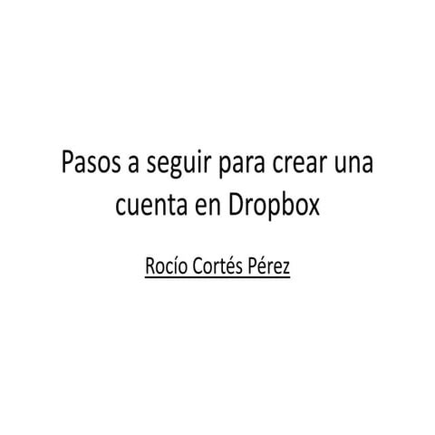 Tutorial del dropbox | PPTX