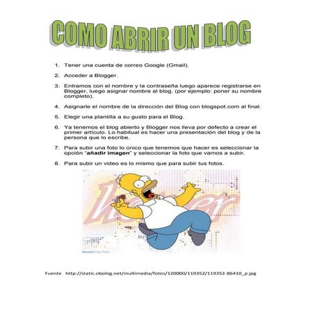 Pasos para abrir un blog en blogger