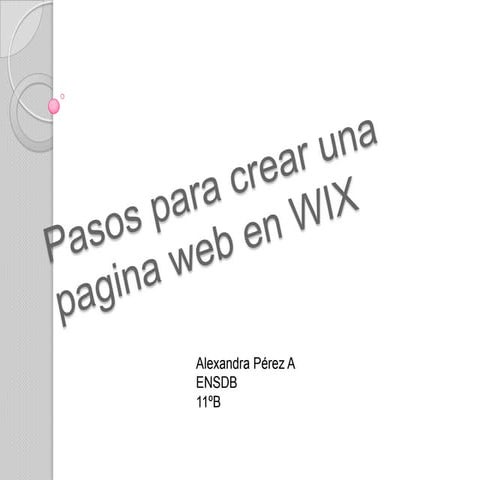 Pasos para crear una pagina web en wix