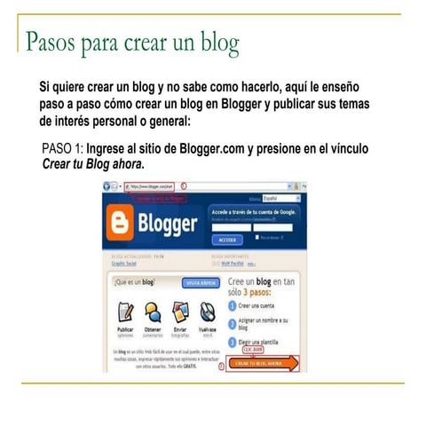Pasos Para Crear Un Blog