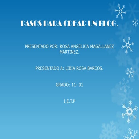 Pasos para crear un blog