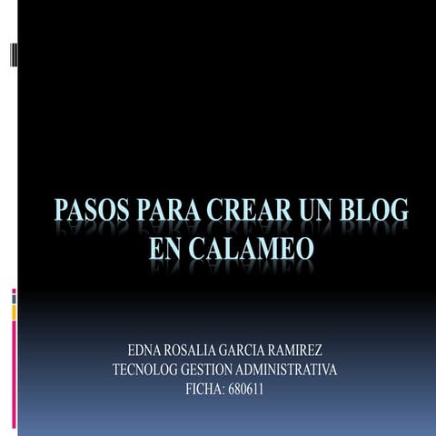 Pasos para crear un blog